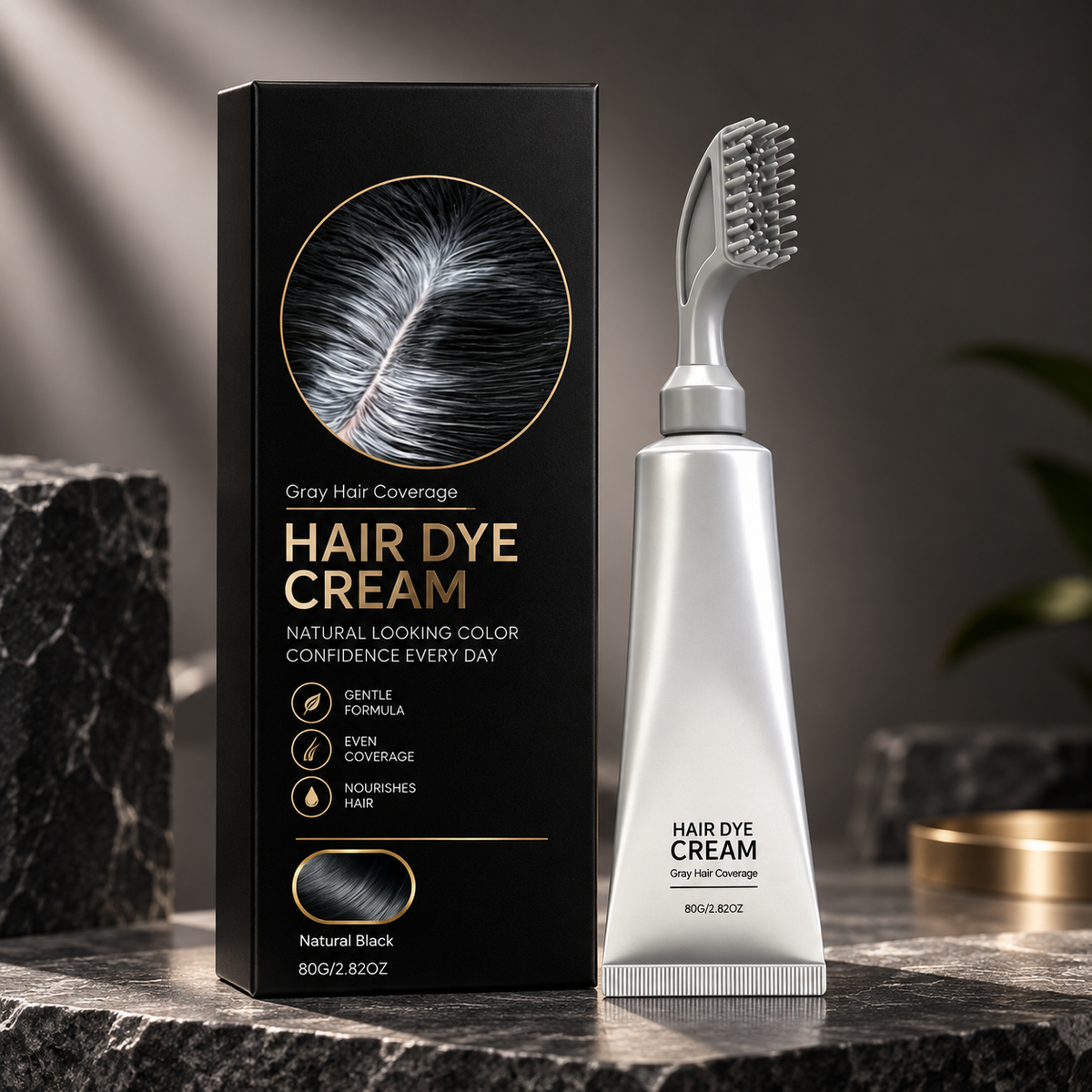 ⏳🔥 LIMITED-TIME DEAL! Instant Gray Coverage Hair Dye Comb – No-Mix, Mess-Free Root Touch-Up for Men & Women ✨