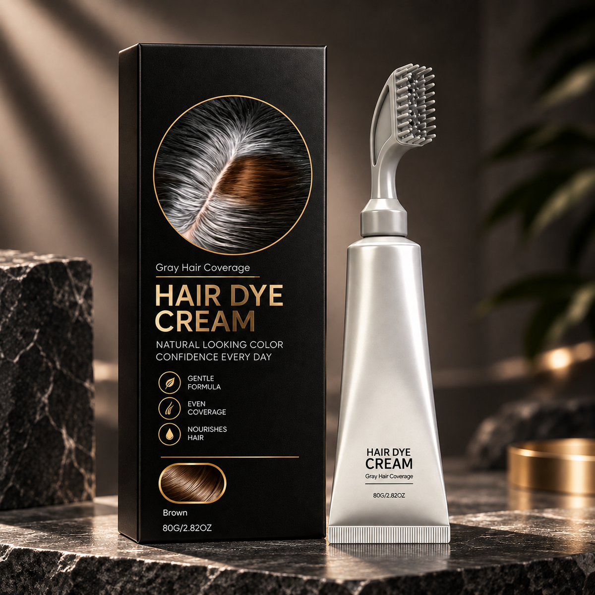 ⏳🔥 LIMITED-TIME DEAL! Instant Gray Coverage Hair Dye Comb – No-Mix, Mess-Free Root Touch-Up for Men & Women ✨