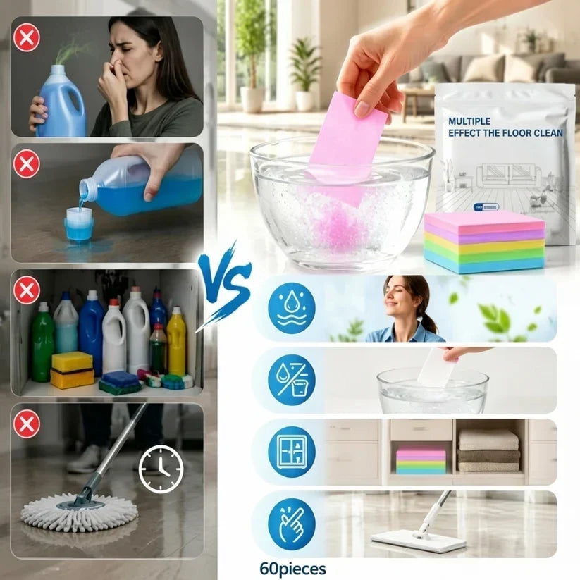 Floor cleaning sheets for common hard floor surfaces
