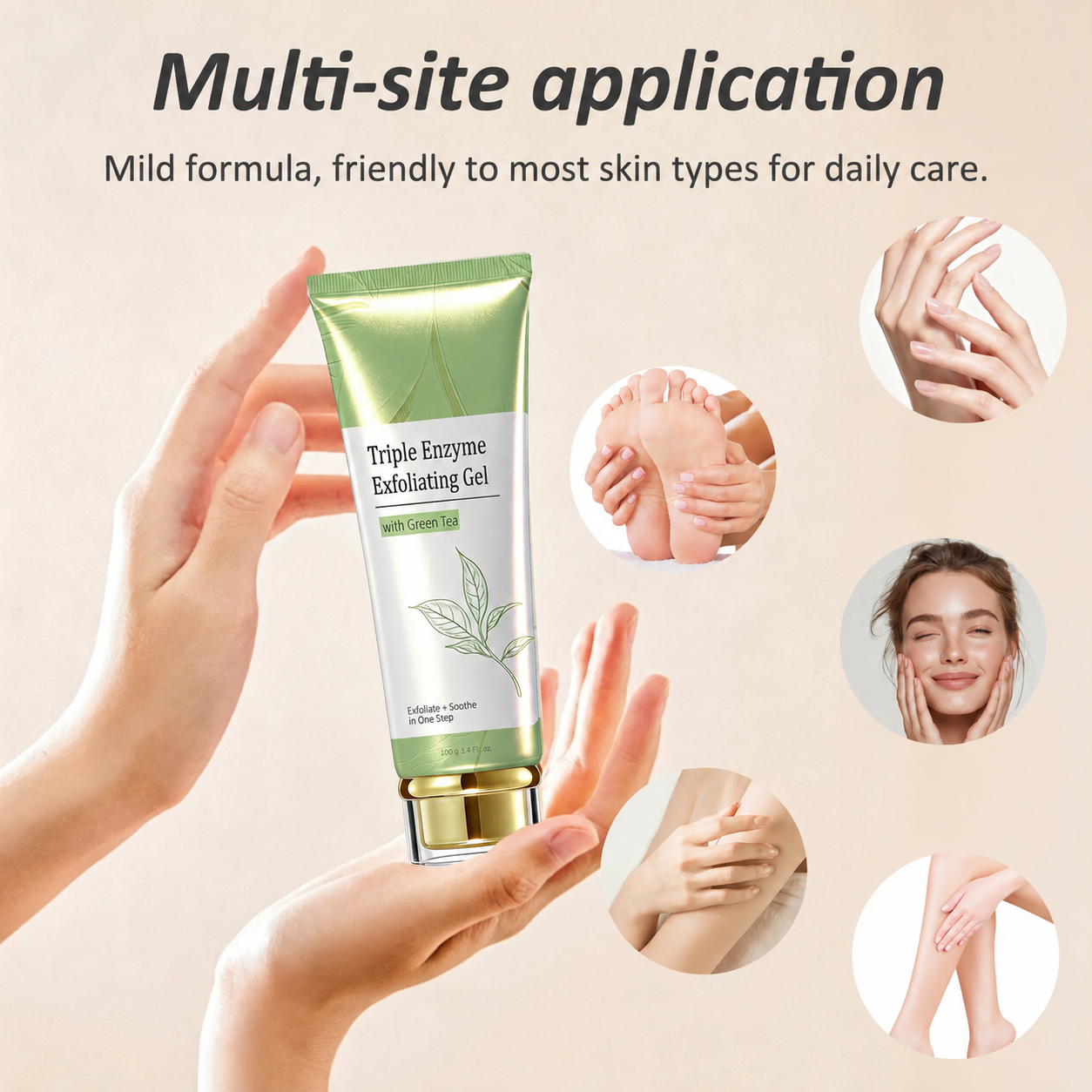 Last Day-Buy 1 Get 1 Free🔥Triple Enzyme Green Tea Exfoliating Aqua Peeling Gel