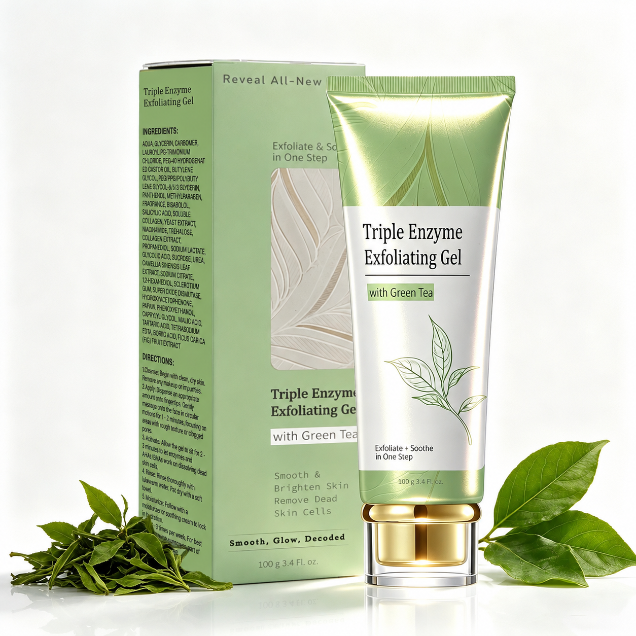 Last Day-Buy 1 Get 1 Free🔥Triple Enzyme Green Tea Exfoliating Aqua Peeling Gel